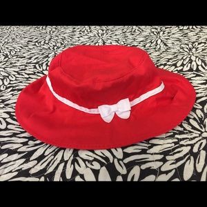 Janie and Jack sum hat sz 4-5 Candy Red NWOT